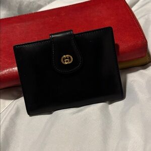 Gucci Black Leather Compact Wallet